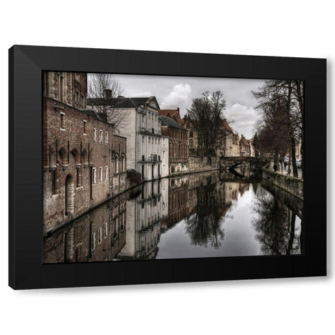 Reflections of the past ... Black Modern Wood Framed Art Print by Depaepe, Yvette