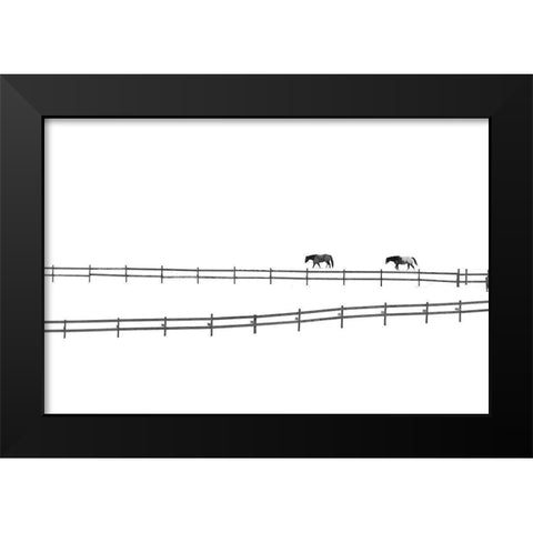 A Couple Black Modern Wood Framed Art Print by Huang, Ivan