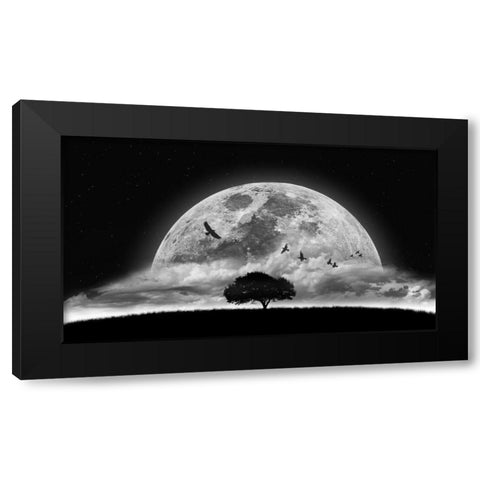A Dream Black Modern Wood Framed Art Print by Osman, Nasser