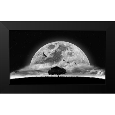 A Dream Black Modern Wood Framed Art Print by Osman, Nasser