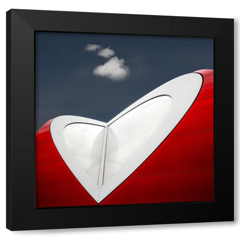 Wondering heart Black Modern Wood Framed Art Print with Double Matting by Huybrighs, Marc