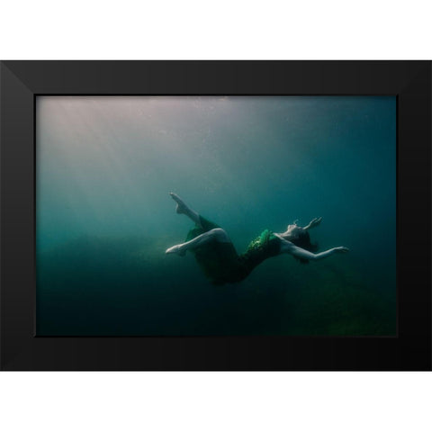 Fall of beauty Black Modern Wood Framed Art Print by Lindner, Michal