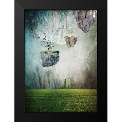 The Islands of oblivion Black Modern Wood Framed Art Print by Lazarska, Lucyna