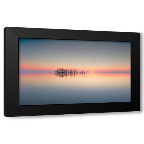 Lake Mattamuskeet Memory Black Modern Wood Framed Art Print by Yu, Liyun