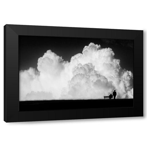 Waiting for the Storm Black Modern Wood Framed Art Print with Double Matting by Eisele, Stefan