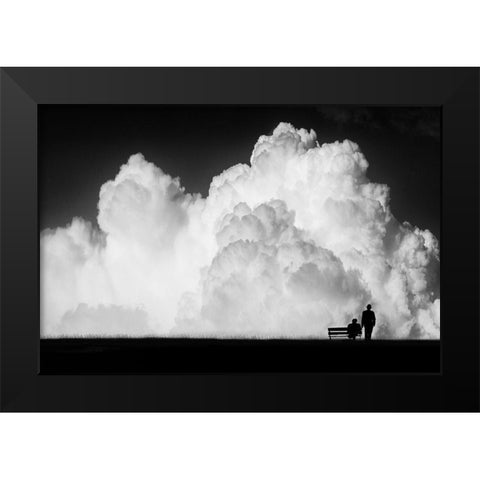 Waiting for the Storm Black Modern Wood Framed Art Print by Eisele, Stefan