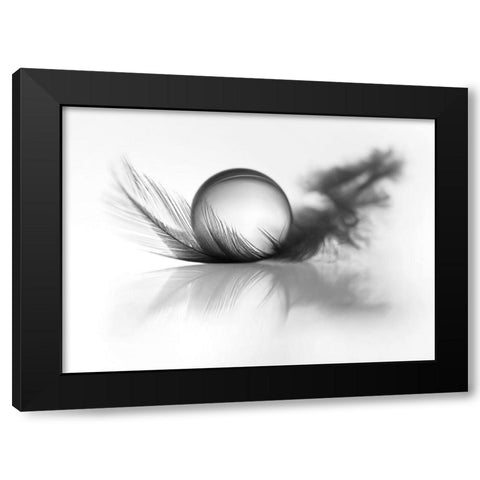 Lightness Black Modern Wood Framed Art Print by Ianeva, Aida