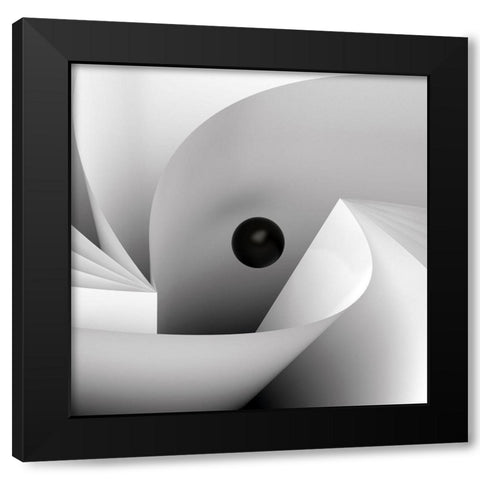 Big Eye Black Modern Wood Framed Art Print by Bunjamin (Abe), Antonyus