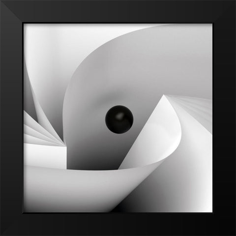 Big Eye Black Modern Wood Framed Art Print by Bunjamin (Abe), Antonyus