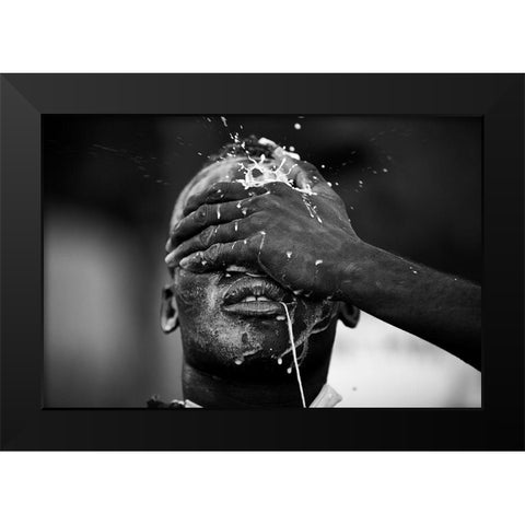 Ritual Black Modern Wood Framed Art Print by Godinho, Luis