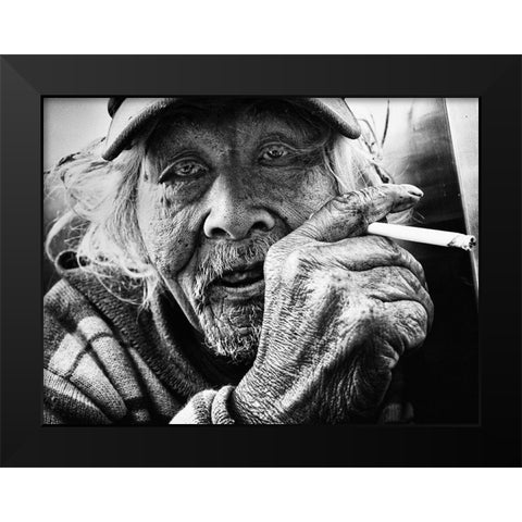 Untitled Black Modern Wood Framed Art Print by Suzuki, Tatsuo