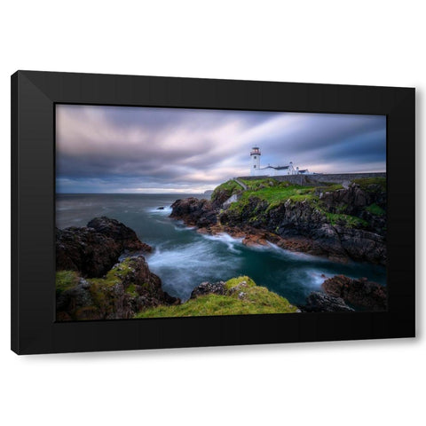 Fanad Head Lighthouse Black Modern Wood Framed Art Print with Double Matting by Gastager, Daniel