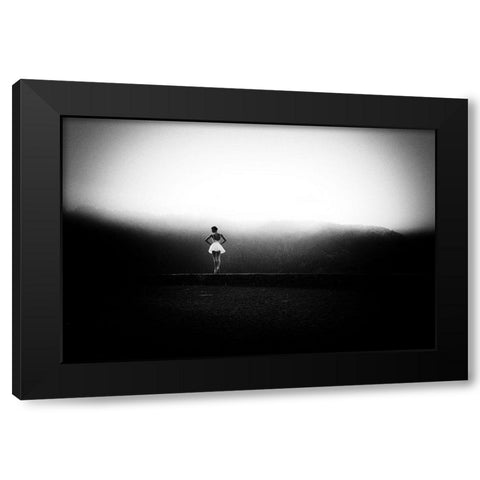 Untitled Black Modern Wood Framed Art Print by Medeiros, Paulo