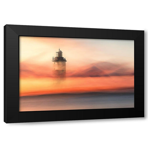 Lost At Sea Black Modern Wood Framed Art Print with Double Matting by Davidsson, Gustav