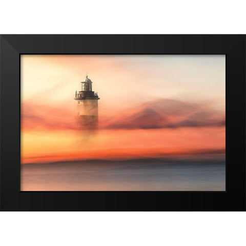 Lost At Sea Black Modern Wood Framed Art Print by Davidsson, Gustav