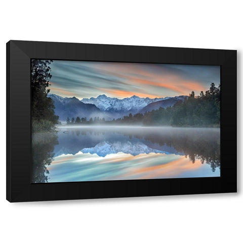 Pastel Hues Black Modern Wood Framed Art Print by Metro, Greg