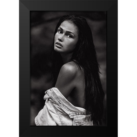 Romi Black Modern Wood Framed Art Print by Krystynek Mqep, Martin