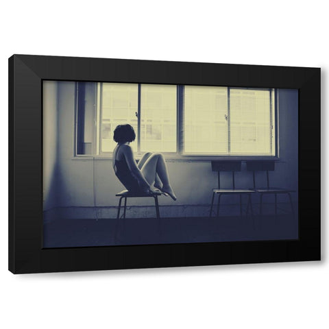 Dancer Black Modern Wood Framed Art Print by U-Kei