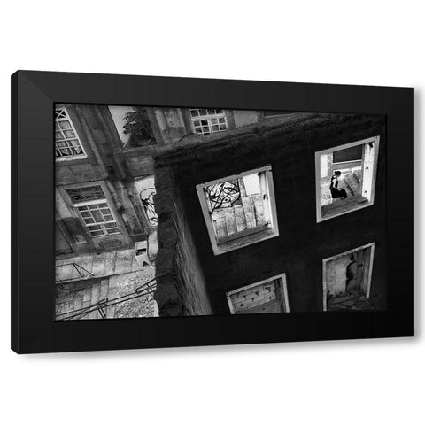 Insight Black Modern Wood Framed Art Print by Abrantes, Paulo