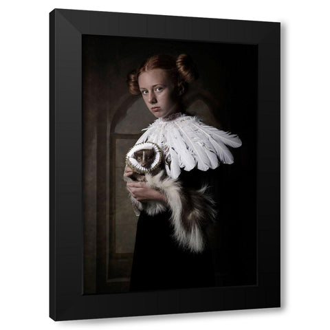 My sweet skunk friens Black Modern Wood Framed Art Print by Kayen-Mouthaan, Carola