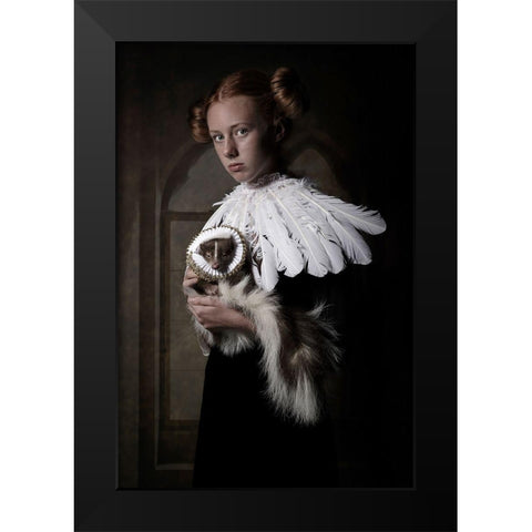 My sweet skunk friens Black Modern Wood Framed Art Print by Kayen-Mouthaan, Carola