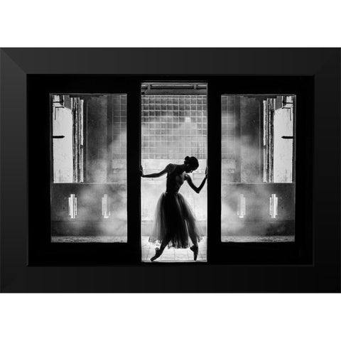 Are you ready Black Modern Wood Framed Art Print by Wibisono, Rullyanto