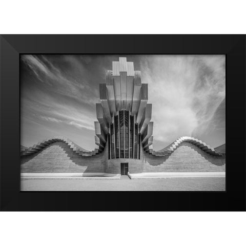 Ysios winery Black Modern Wood Framed Art Print by Vangindertael (Lagrange), Luc