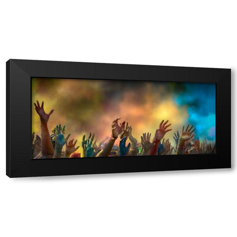 Hands Black Modern Wood Framed Art Print by Bunjamin (Abe), Antonyus