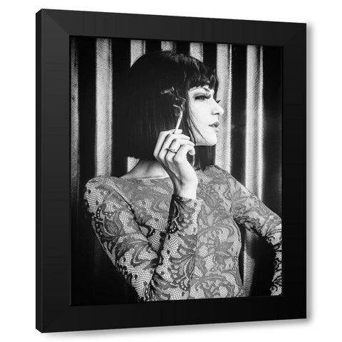 Saturday Black Modern Wood Framed Art Print with Double Matting by Adrian, Simion