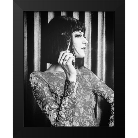 Saturday Black Modern Wood Framed Art Print by Adrian, Simion