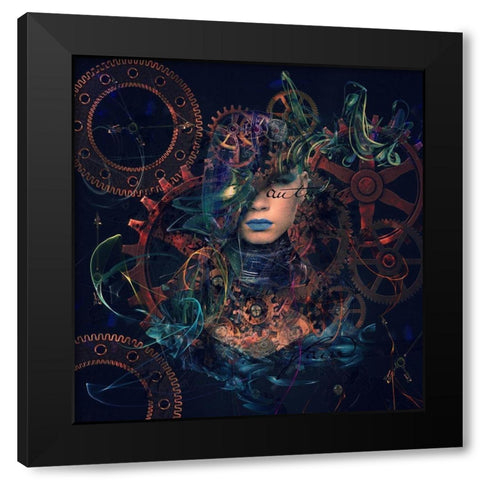 Reincarnation Black Modern Wood Framed Art Print with Double Matting by Simongulashvili, Natalia