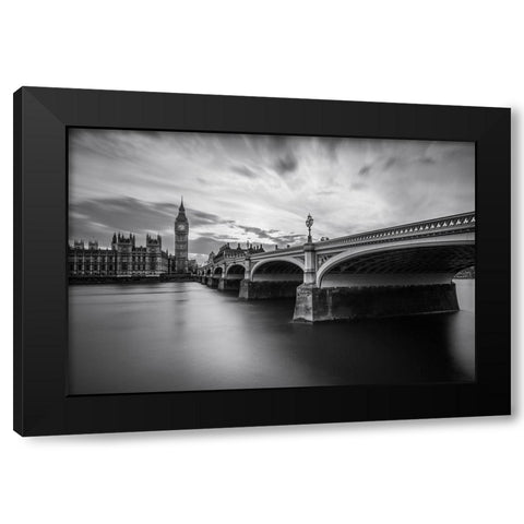Westminster Serenity Black Modern Wood Framed Art Print by El Assy, Nader