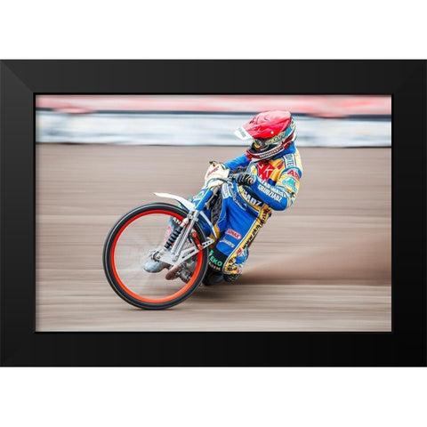 Speedway Black Modern Wood Framed Art Print by Laczkowski, Wojciech