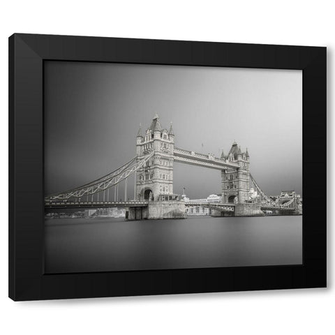 Tower bridge Black Modern Wood Framed Art Print by Thabet, Ahmed