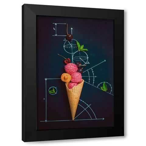 Summer homework Black Modern Wood Framed Art Print with Double Matting by Belenko, Dina