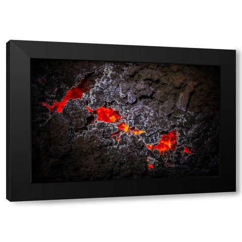 Crystallization Black Modern Wood Framed Art Print by Gabriel, Barathieu