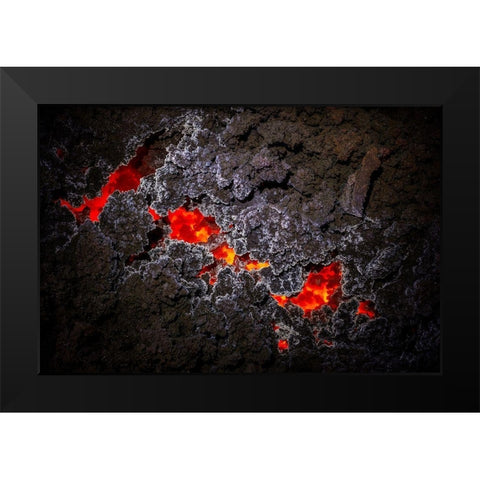 Crystallization Black Modern Wood Framed Art Print by Gabriel, Barathieu