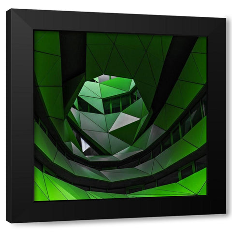 green offices Black Modern Wood Framed Art Print by Claes, Gilbert