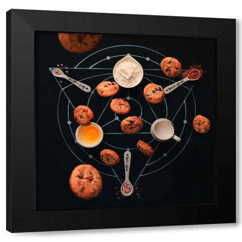 Baking alchemy Black Modern Wood Framed Art Print by Belenko, Dina