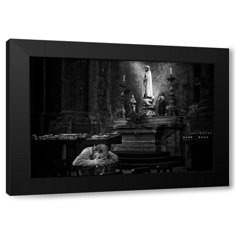 The Illuminated Black Modern Wood Framed Art Print with Double Matting by Alves, Fernando