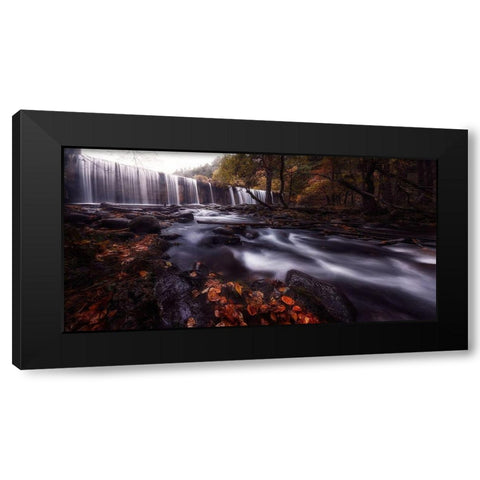 Gloom Black Modern Wood Framed Art Print by Lechuga, Mario