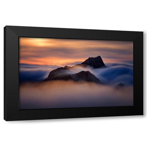 Storskiva Black Modern Wood Framed Art Print with Double Matting by Kruczynski, Wojciech