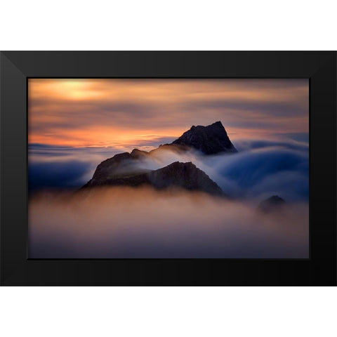 Storskiva Black Modern Wood Framed Art Print by Kruczynski, Wojciech