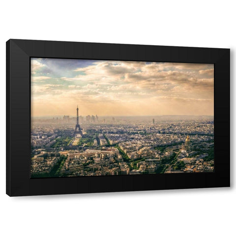 Paris, France Black Modern Wood Framed Art Print with Double Matting by Kazzaz, Mohamed