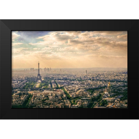 Paris, France Black Modern Wood Framed Art Print by Kazzaz, Mohamed