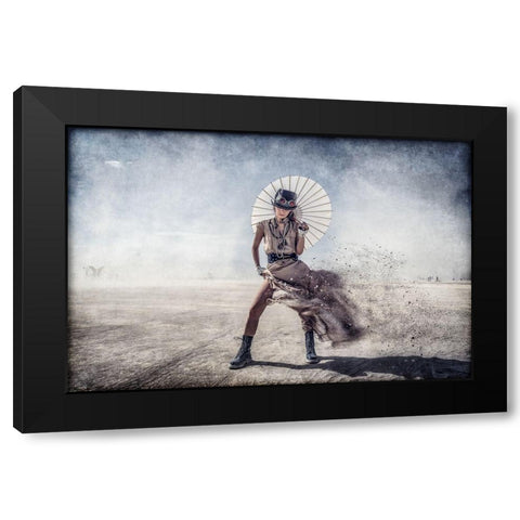 Gone With the Wind Black Modern Wood Framed Art Print with Double Matting by Bonugli Kali, Gilles