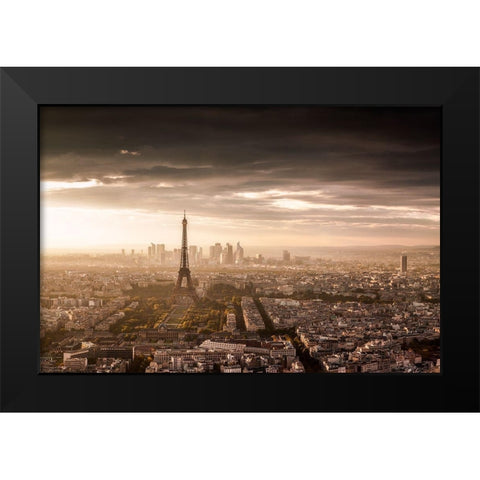 PARIS MAGNIFICENCE Black Modern Wood Framed Art Print by Marx, Jaco