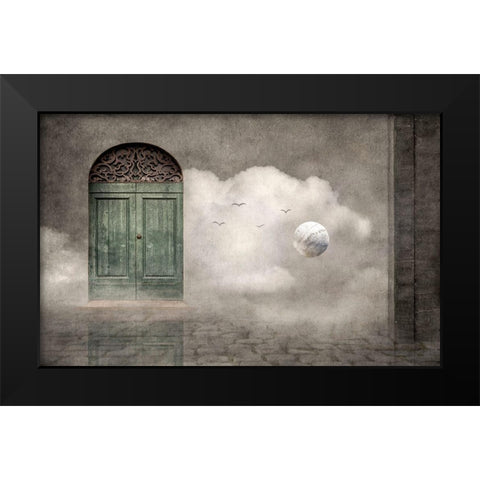Secret Door Black Modern Wood Framed Art Print by Marcel, Christian