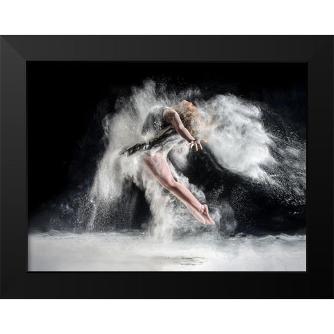 Frenzy Black Modern Wood Framed Art Print by Pentony Ma, Pauline