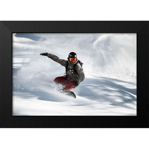 Frozen Moment Black Modern Wood Framed Art Print by Sanne, Jakob